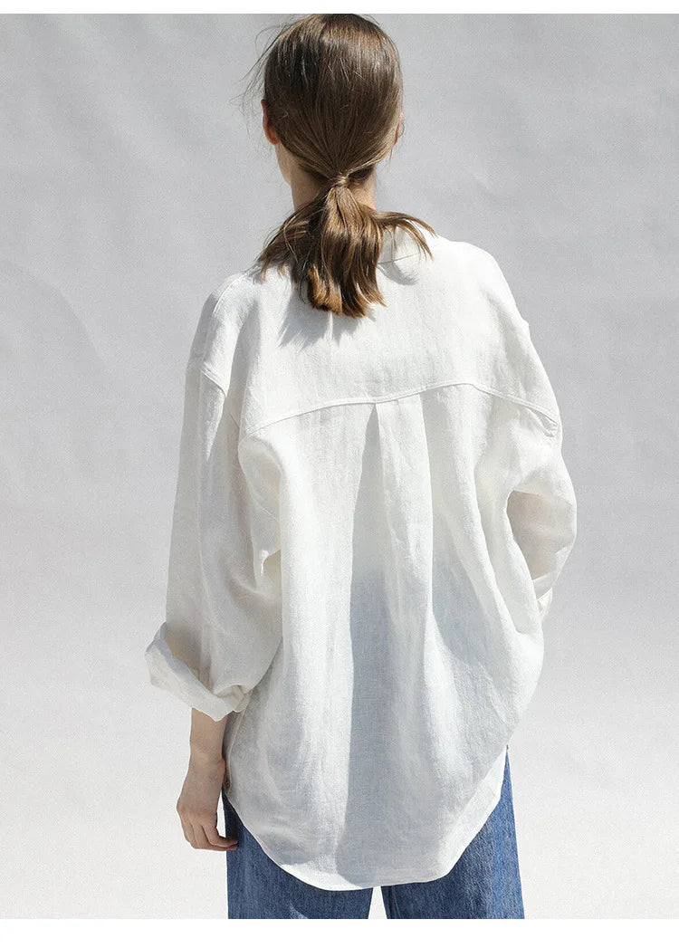Oversized Linen Blouse for Women | Zephyra