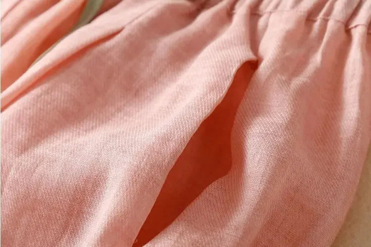 Relaxed Tapered Linen Trousers for Women | Nyvara