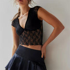 See-Through Lace Crop Top for Women | Zivara
