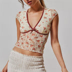 See-Through Lace Crop Top for Women | Zivara