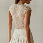 See-Through Lace Crop Top for Women | Zivara