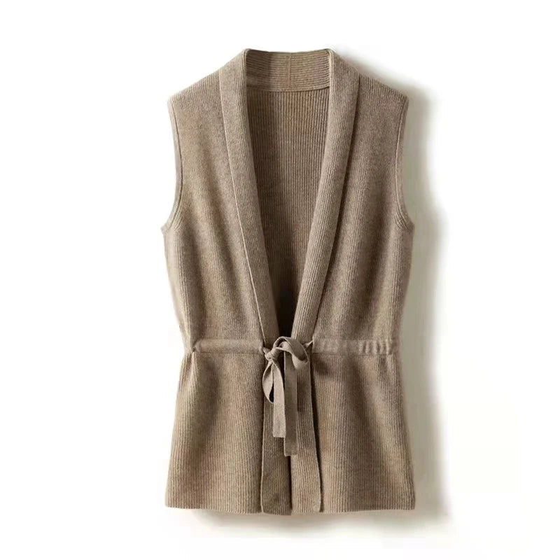 Sleeveless Wrap Vest with Waist Tie for Women | Zyra