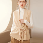 Sleeveless Wrap Vest with Waist Tie for Women | Zyra