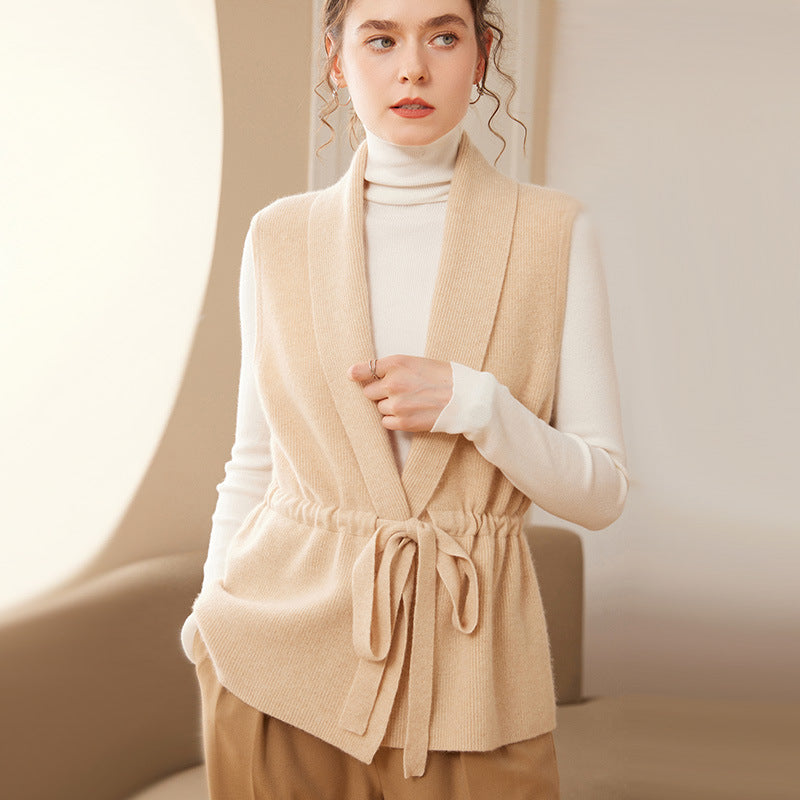 Sleeveless Wrap Vest with Waist Tie for Women | Zyra