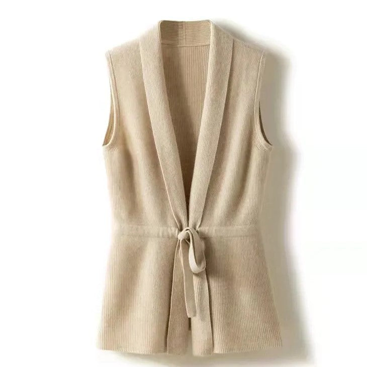 Sleeveless Wrap Vest with Waist Tie for Women | Zyra