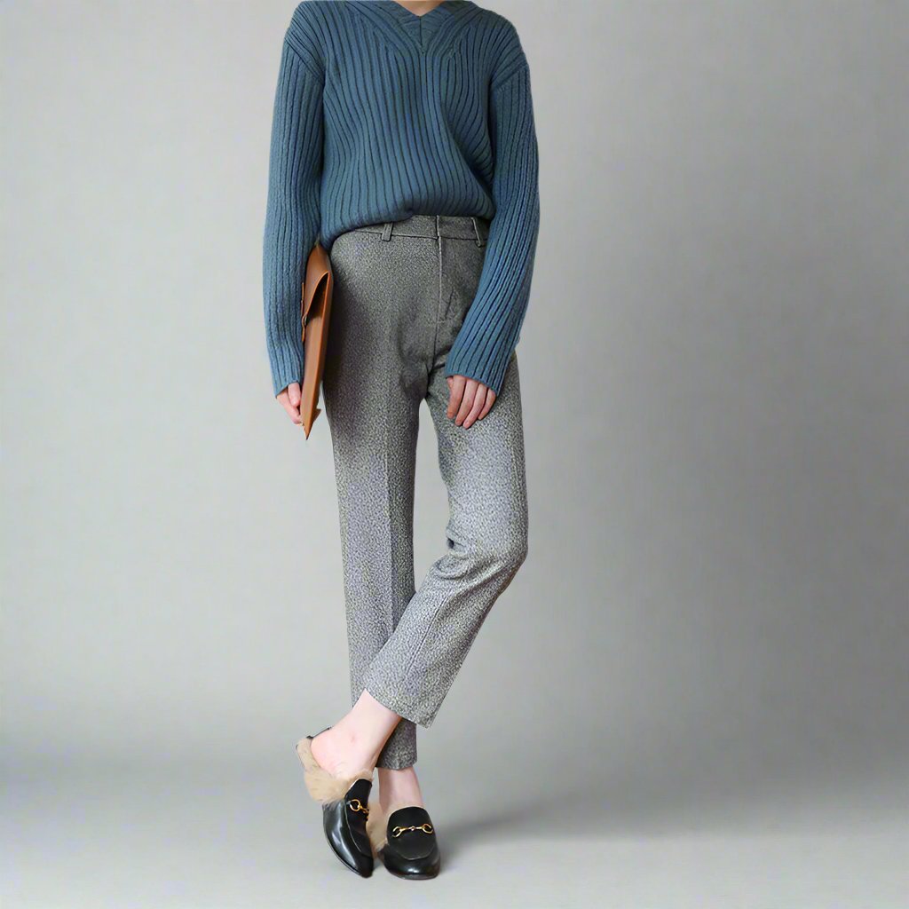 Slim-Fit Wool Trousers for Women | Xylarin