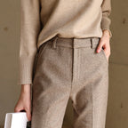 Slim-Fit Wool Trousers for Women | Xylarin