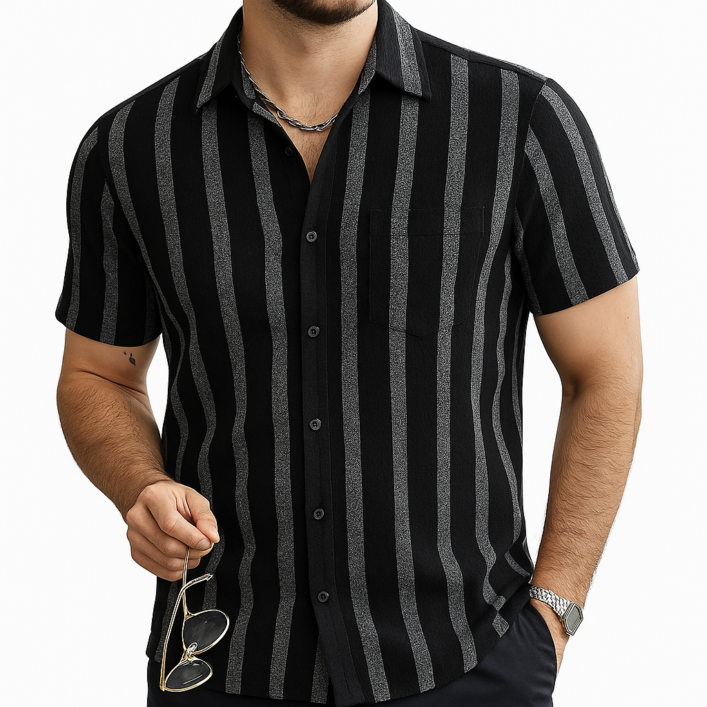 Striped Linen Shirt for Men | Valrin