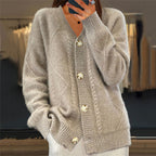 V-Neck Cable Knit Cardigan for Women | Cardi