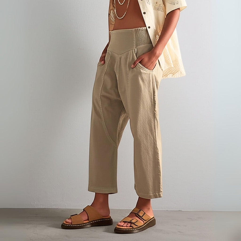 Weekender Wide-Leg Harem Denim Pants for Women | Nalari