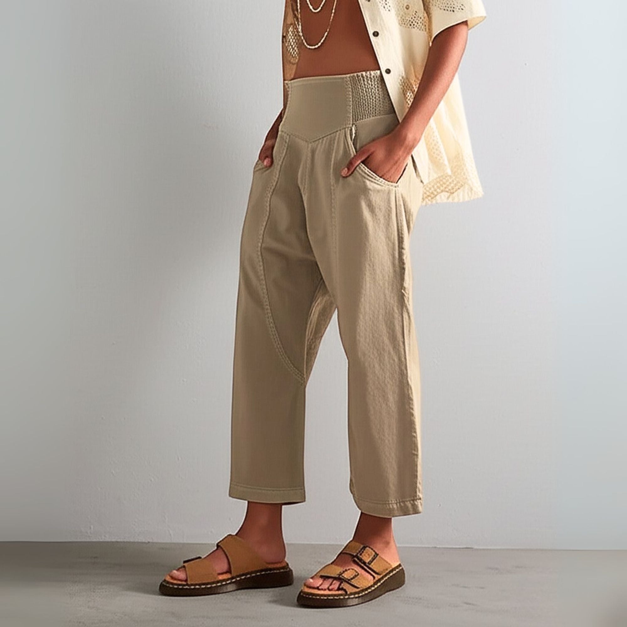 Weekender Wide-Leg Harem Denim Pants for Women | Nalari