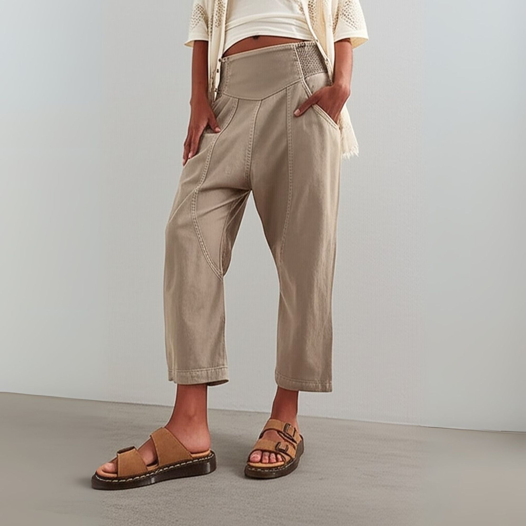 Weekender Wide-Leg Harem Denim Pants for Women | Nalari