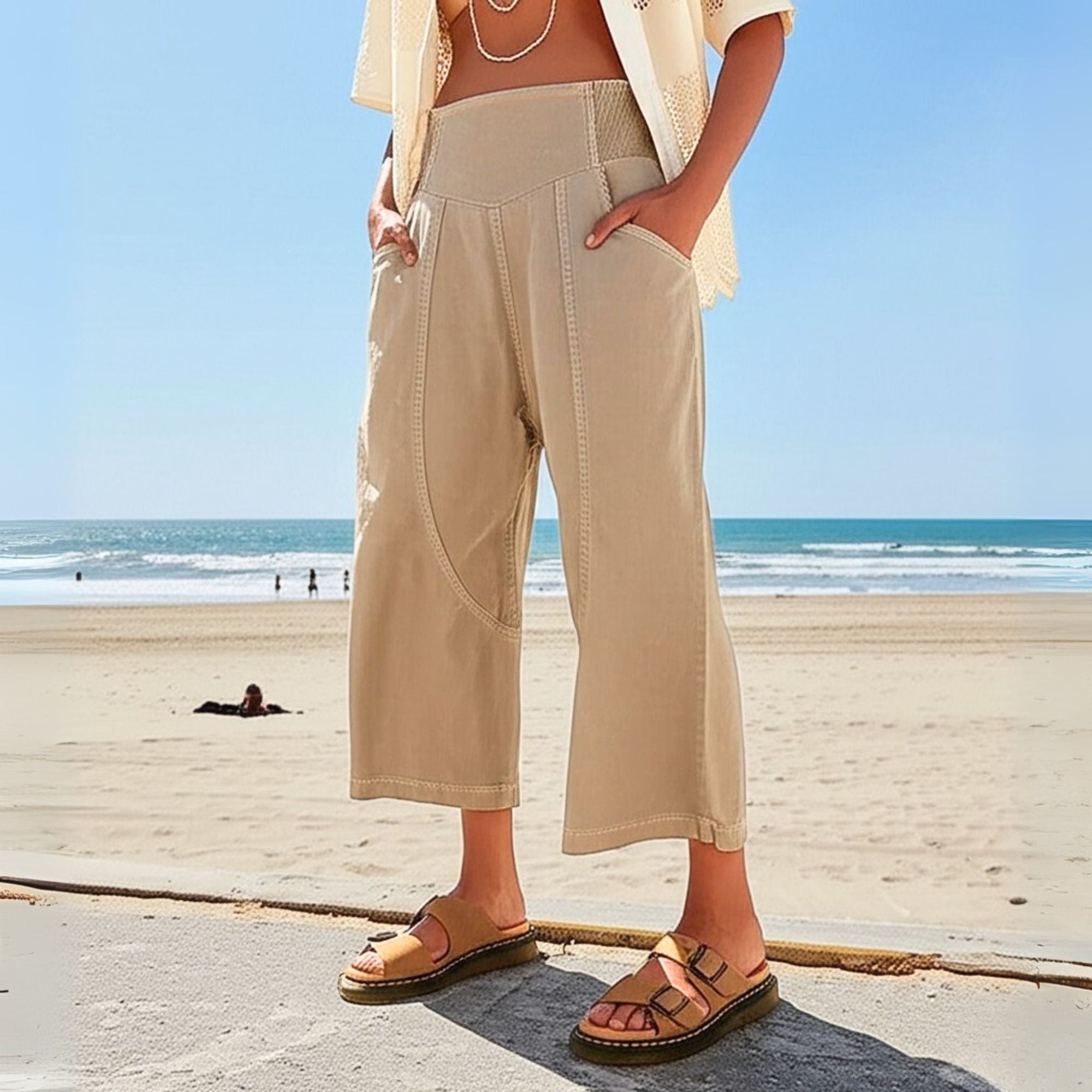 Weekender Wide-Leg Harem Denim Pants for Women | Nalari